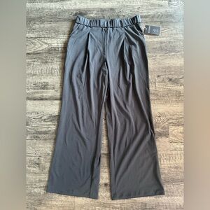 Zac & Rachel Pants Pleated Wide Leg Pull on Large NWT Office Career Casual